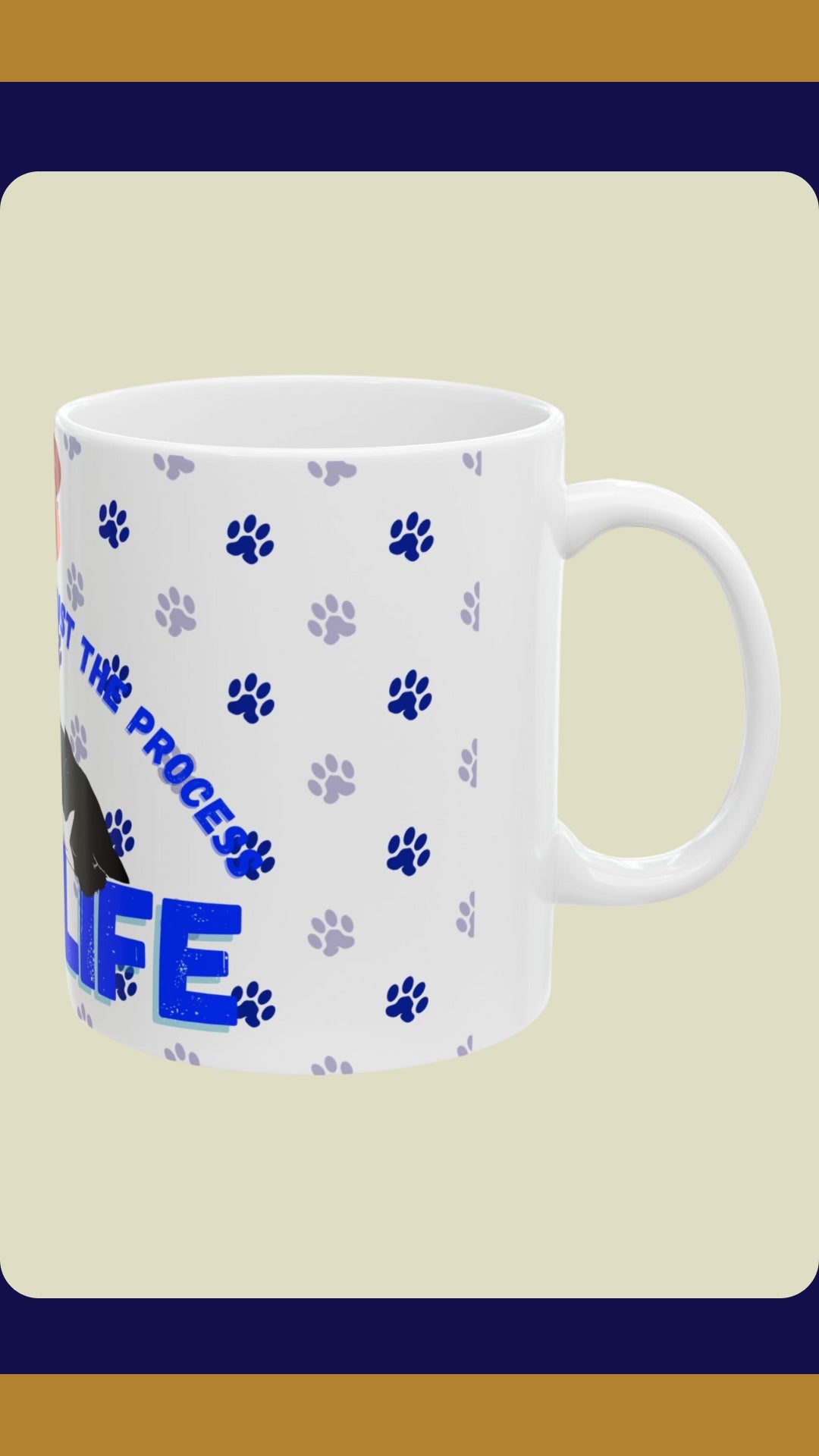 Embrace Sleep: ADHD Life Blue Mug - Motivational Ceramic Coffee Cup