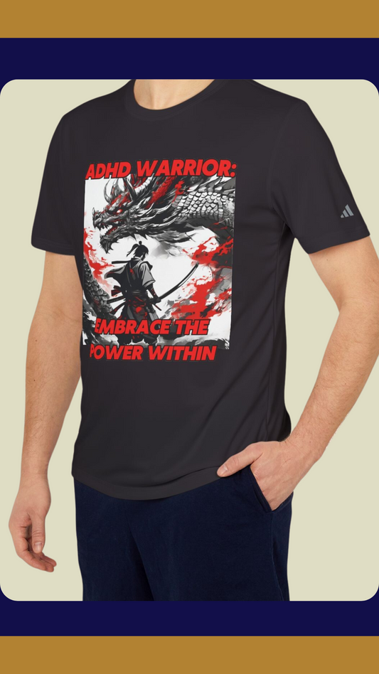 ADHD Warrior Anime Samurai vs. Dragon T-Shirt | Custom Adidas Sport Tee