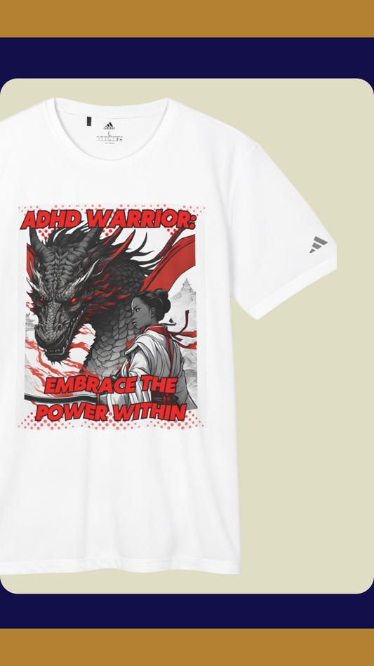 ADHD Warrior: Stoic Samurai vs. Dragon – Eco-Friendly Anime T-Shirt