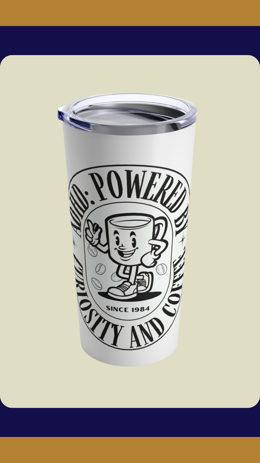 ADHD Powered by Curiosity and Coffee Tumbler | Fun ADHD Awareness Gift